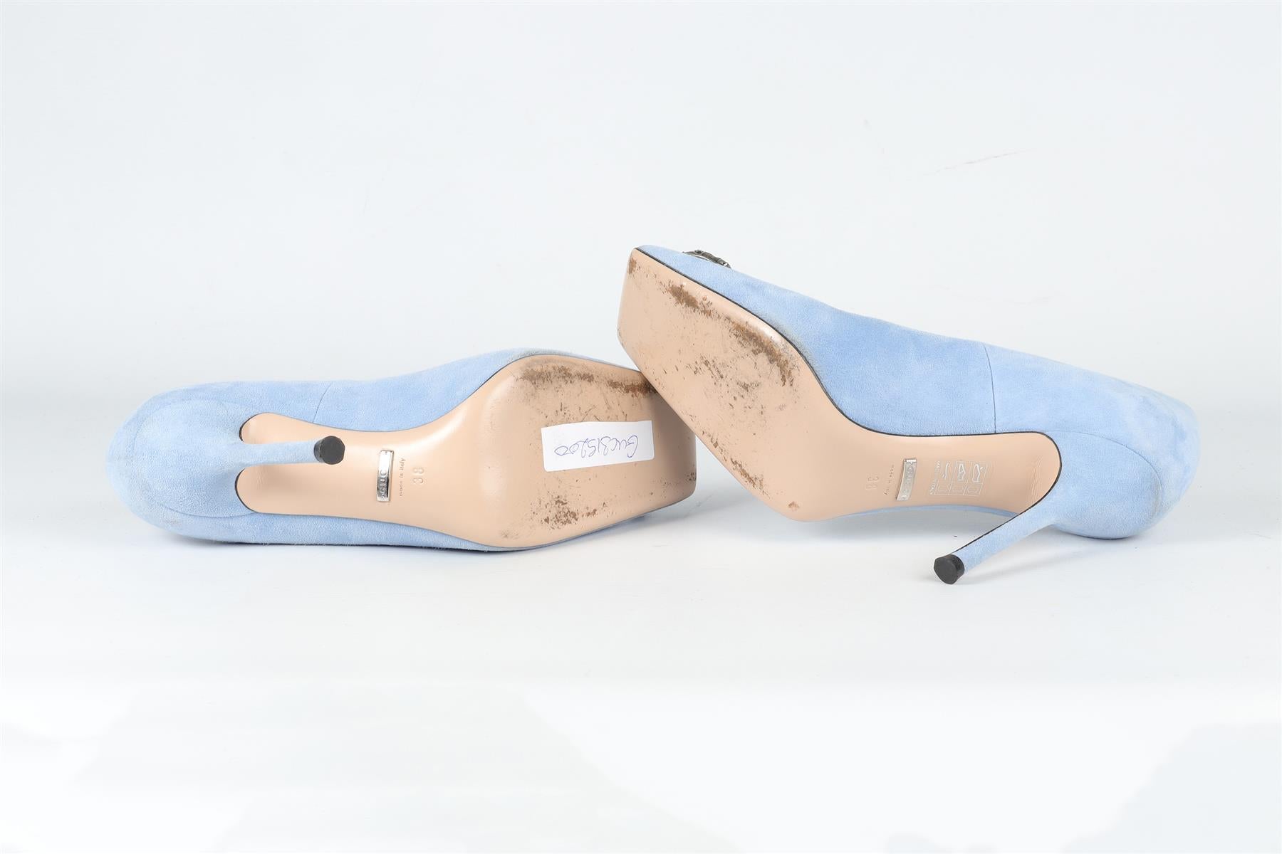 GUCCI BLUE DIONYSUS SUEDE PUMPS EU 38 UK 5 US 8