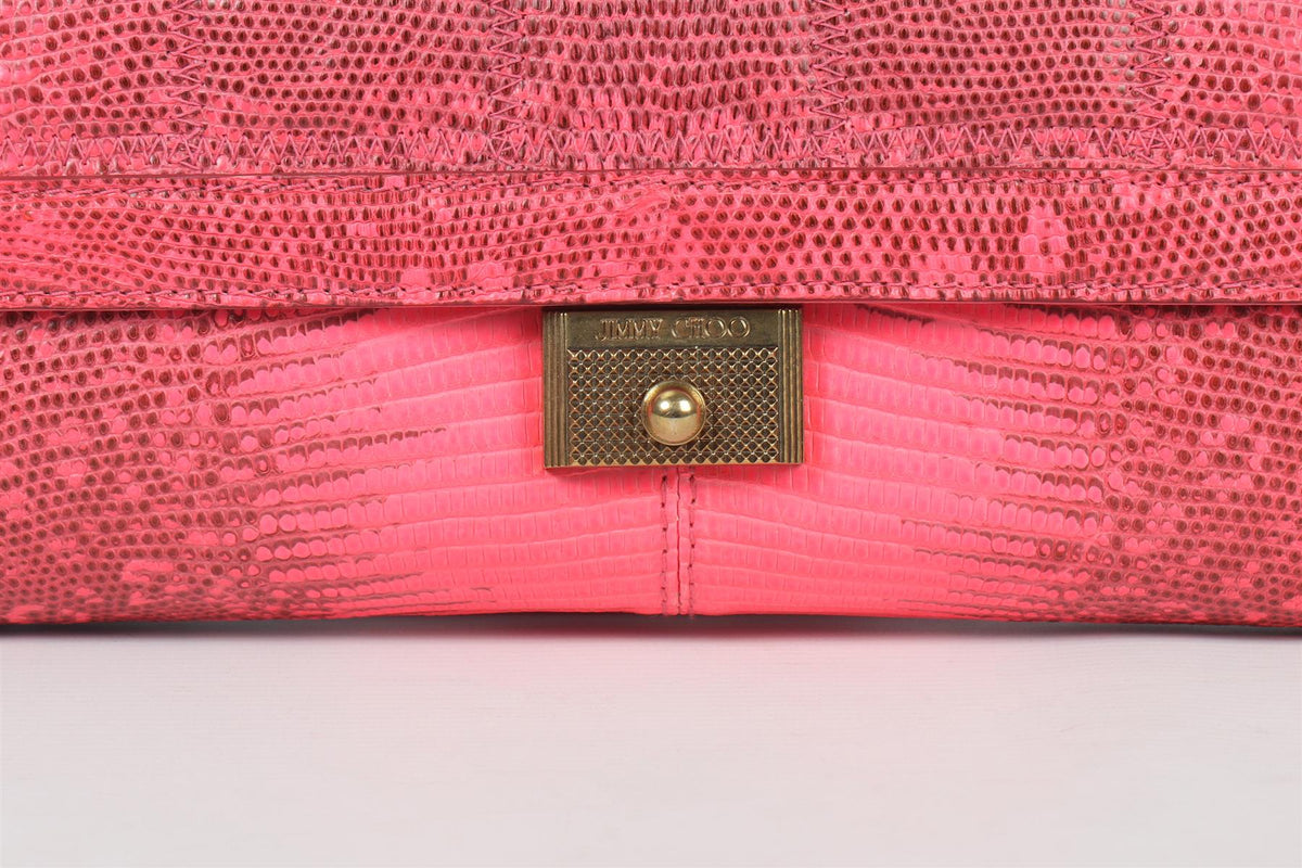 JIMMY CHOO SNAKE EFFECT SHOULDER BAG
