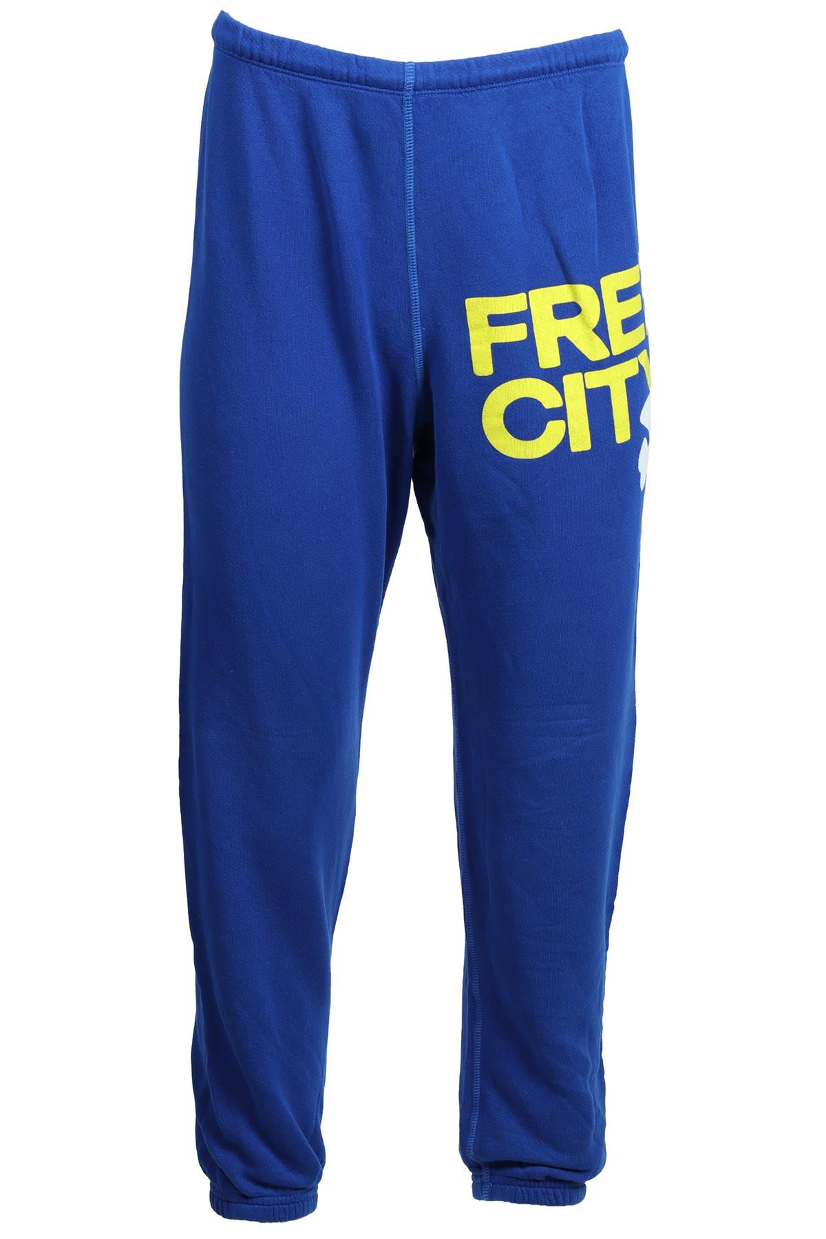 FREE CITY BLUE COTTON TRACK PANTS SMALL