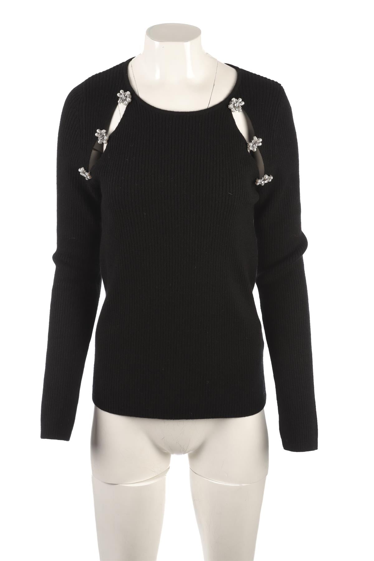 DMN PARIS BLACK CASHMERE SWEATER SMALL