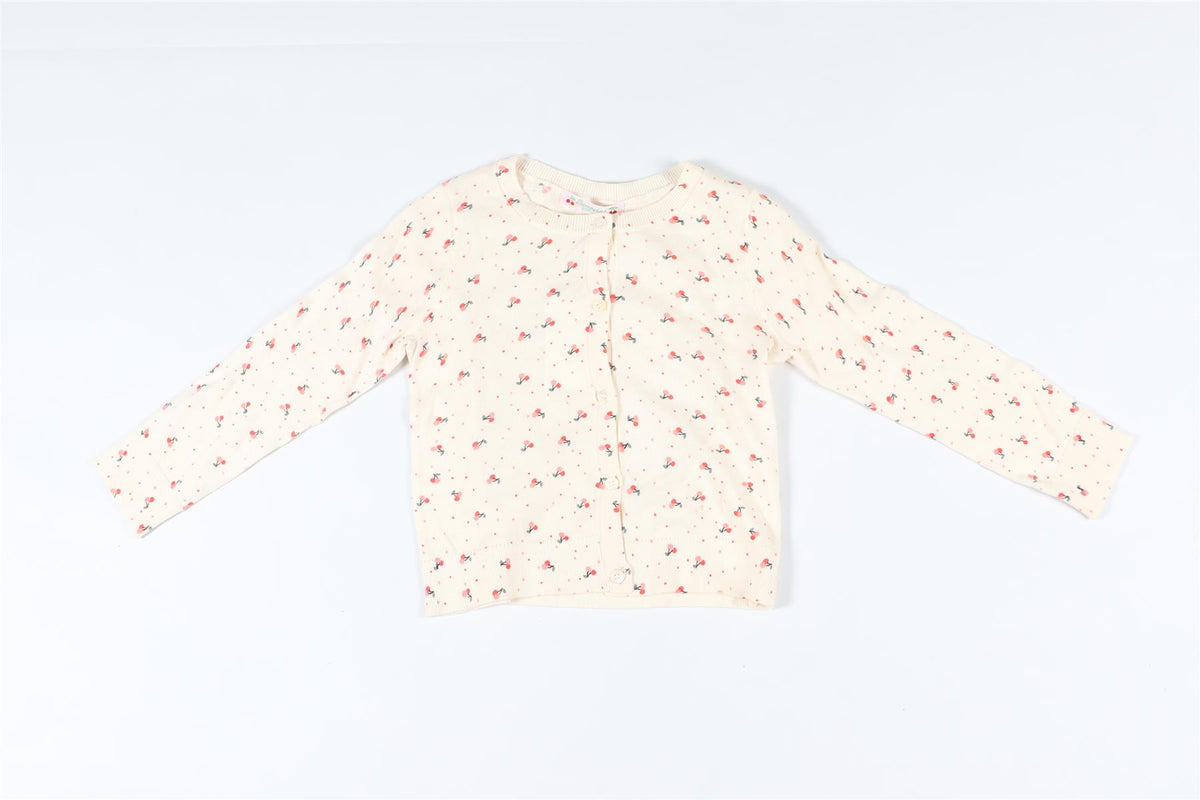BONPOINT CREAM KIDS GIRLS COTTON CARDIGAN 4 YEARS