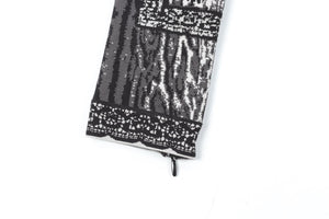 HERVE LEGER GREY JACQUARD KNIT LEGGINGS XSMALL