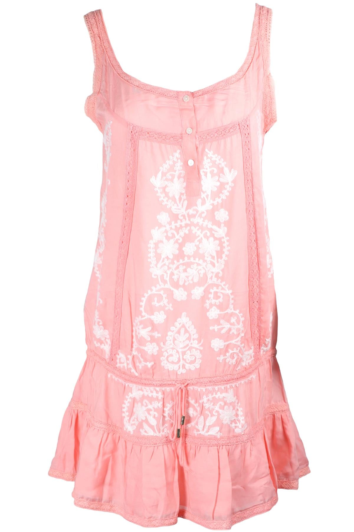 MELISSA ODABASH PINK VOILE MINI DRESS SMALL