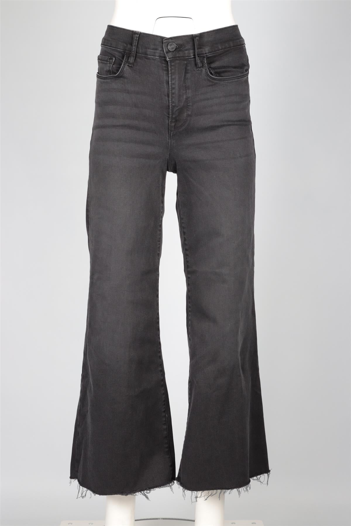 FRAME BLACK HIGH RISE WIDE LEG JEANS W27 UK 8-10