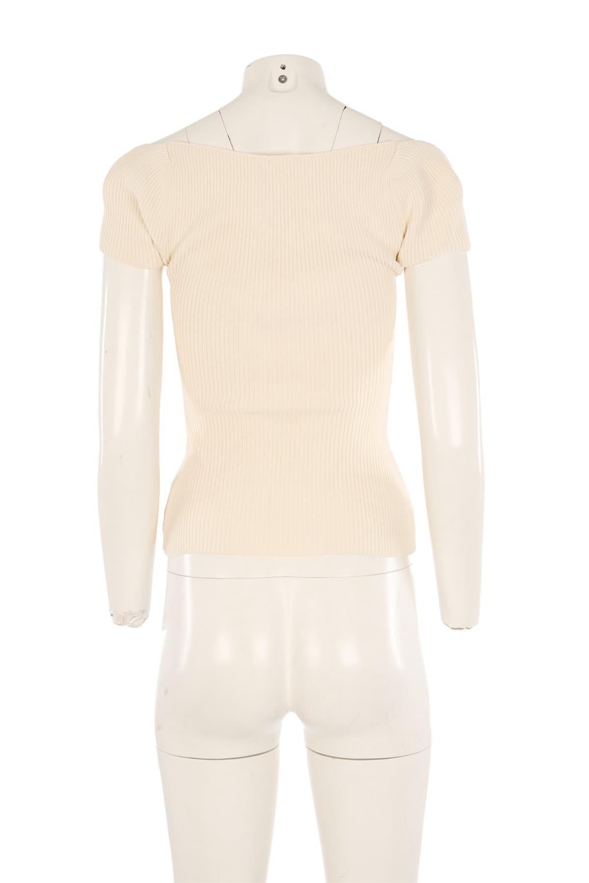 KHAITE CREAM KNIT TOP SMALL