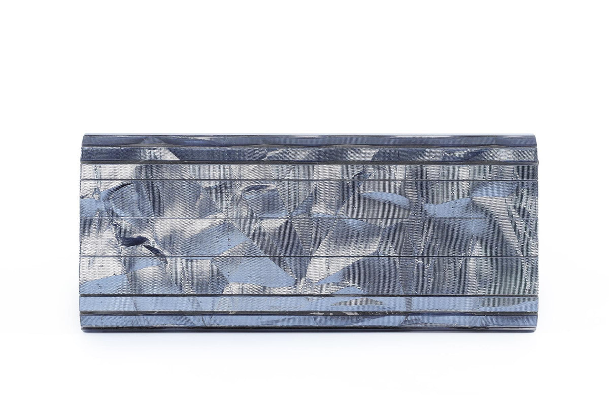 JIMMY CHOO BLUE SWEETIE ACRYLIC CLUTCH