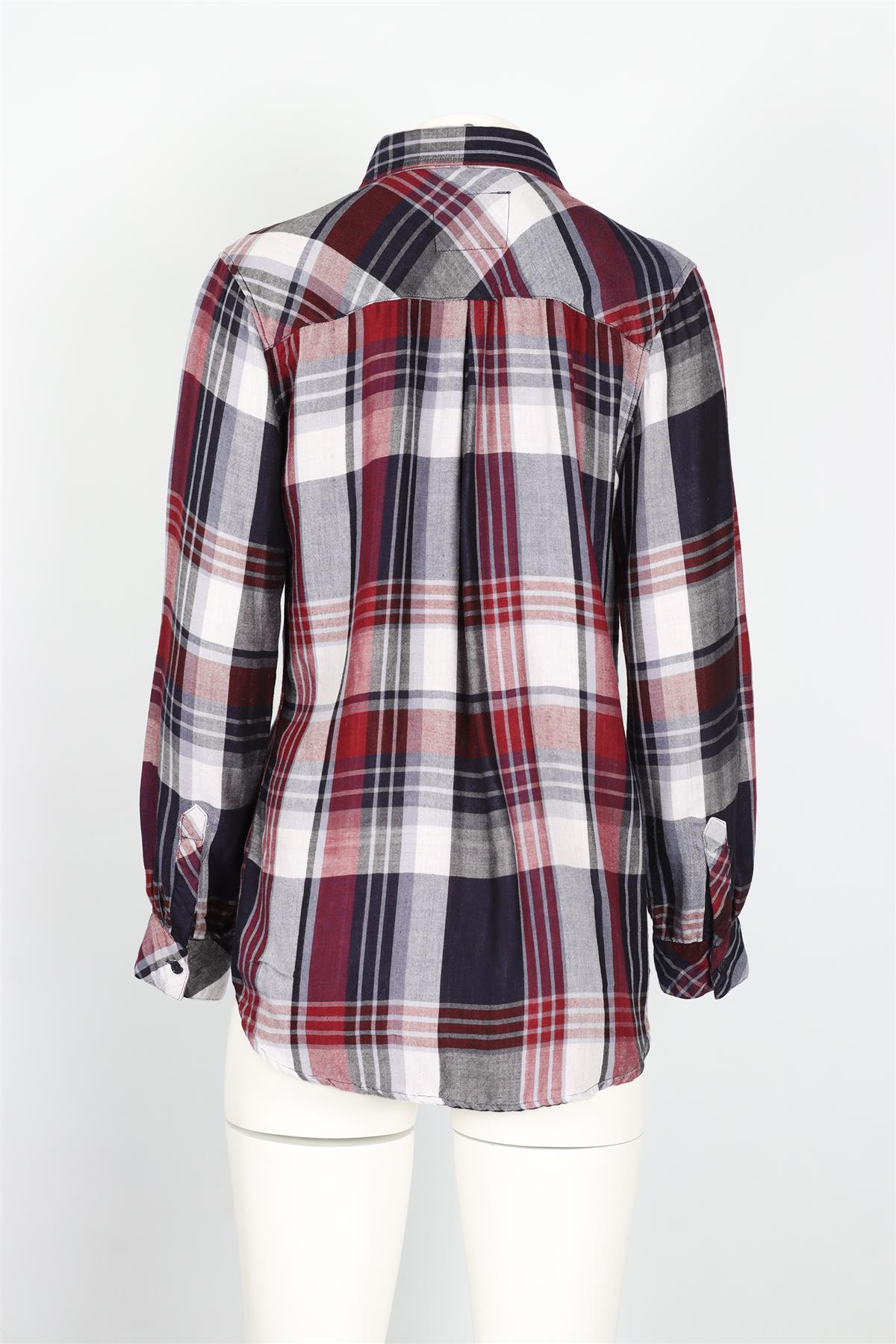 RAILS MULTICOLOURED CHECKED COTTON SHIRT MEDIUM