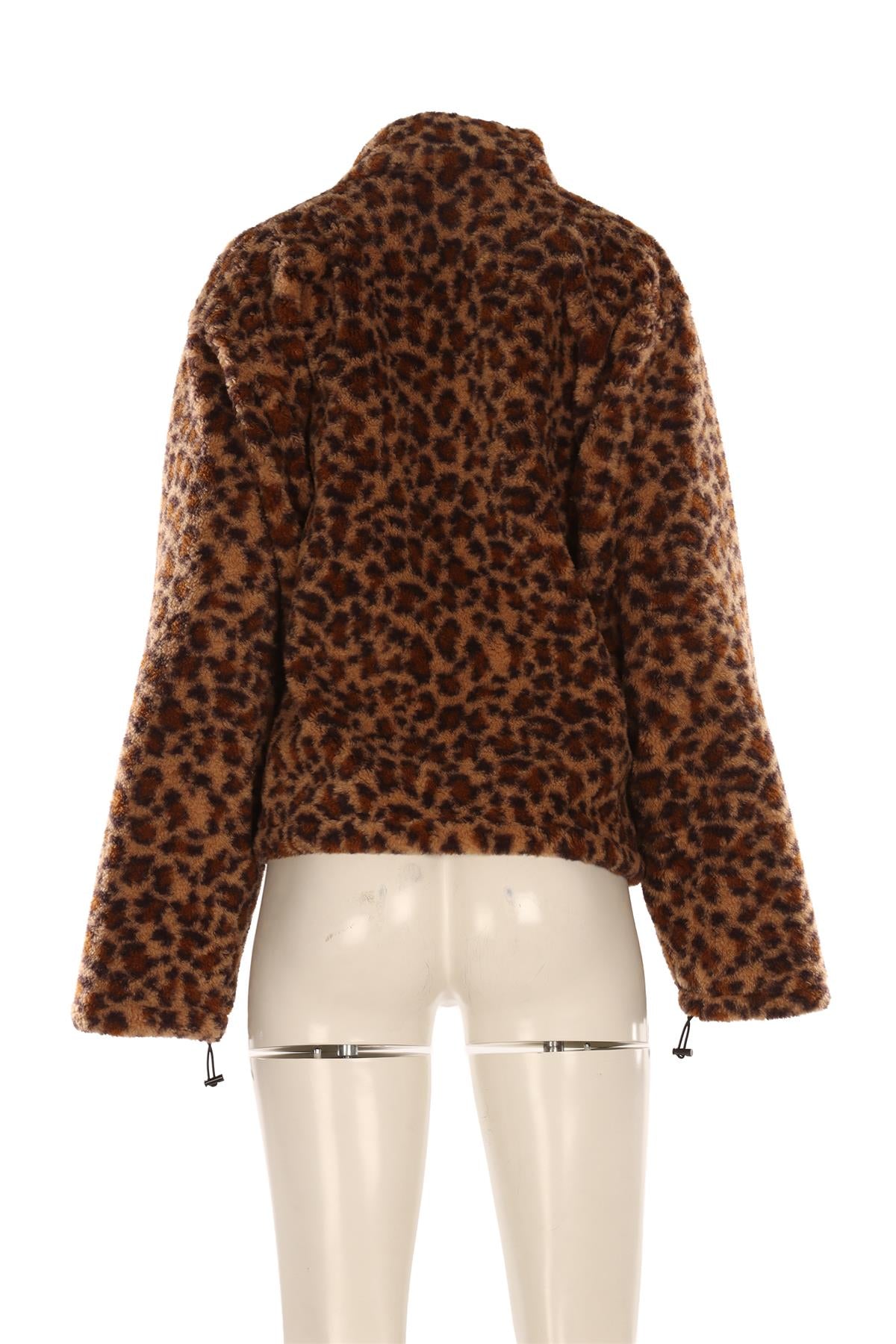 GUIZIO BROWN FLEECE JACKET XSMALL