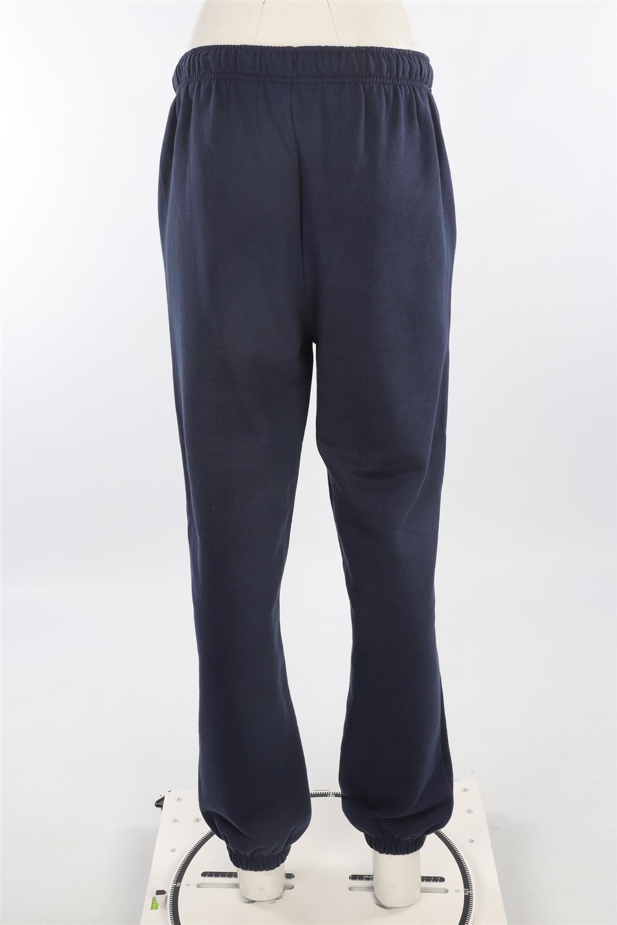 ALO YOGA NAVY COTTON TRACK PANTS MEDIUM