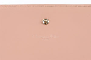 CHRISTIAN DIOR PINK DIORAMA CROISIERE LEATHER WALLET ON CHAIN