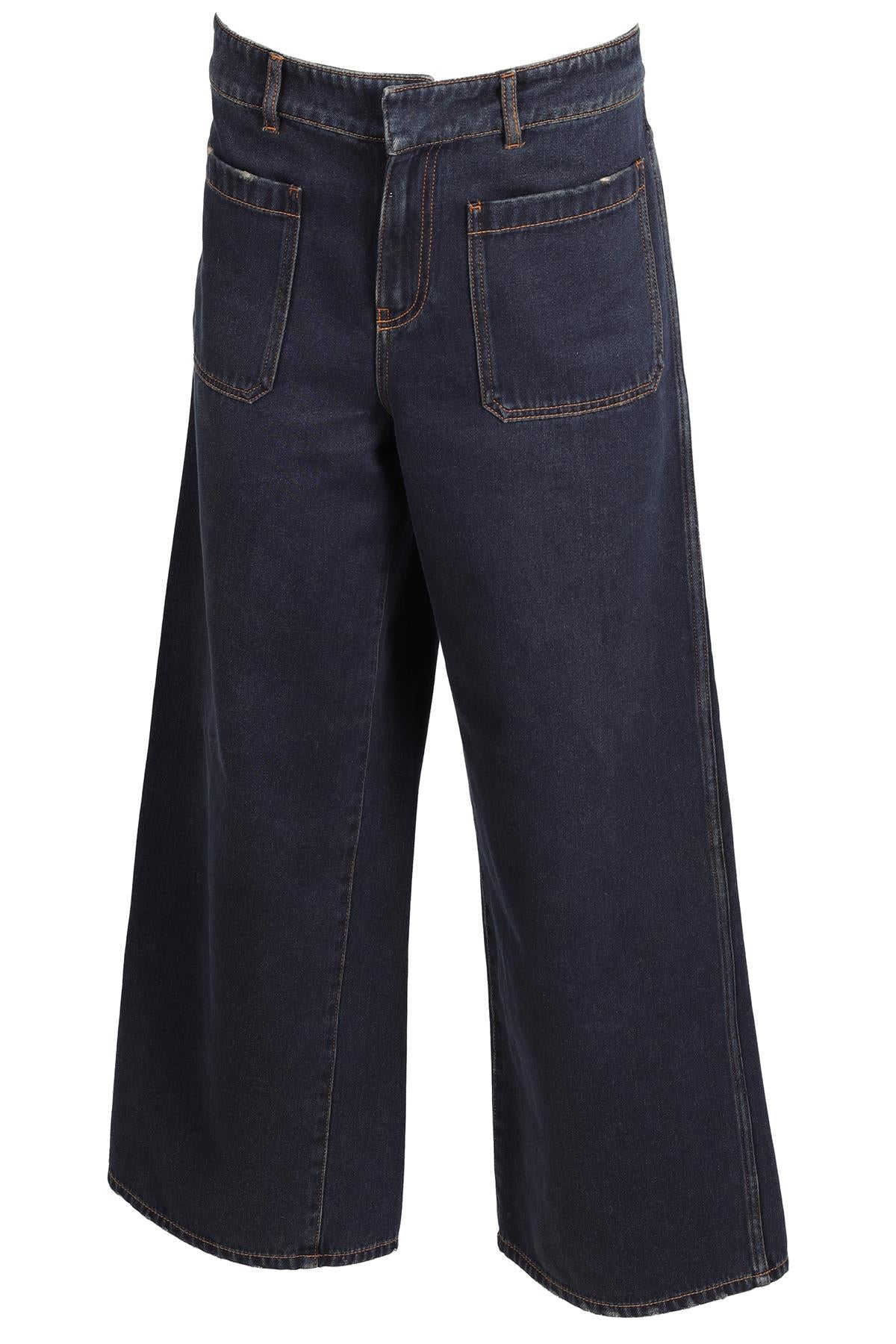 CHRISTIAN DIOR BLUE HIGH RISE WIDE LEG JEANS FR 40 UK 12