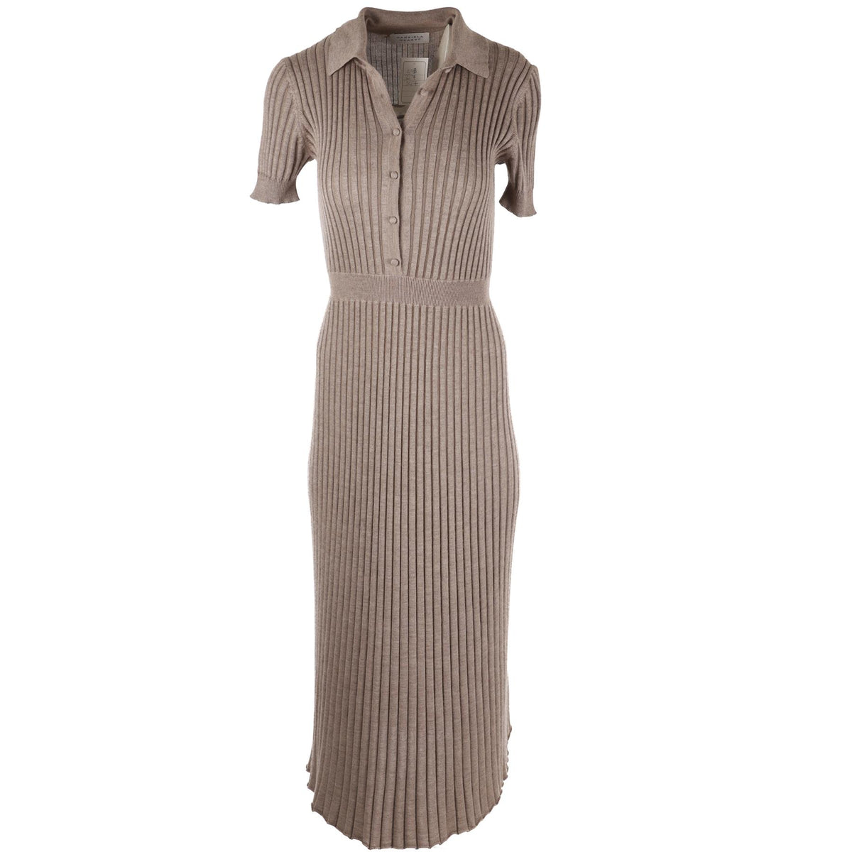 GABRIELA HEARST BROWN CASHMERE MIDI DRESS SMALL