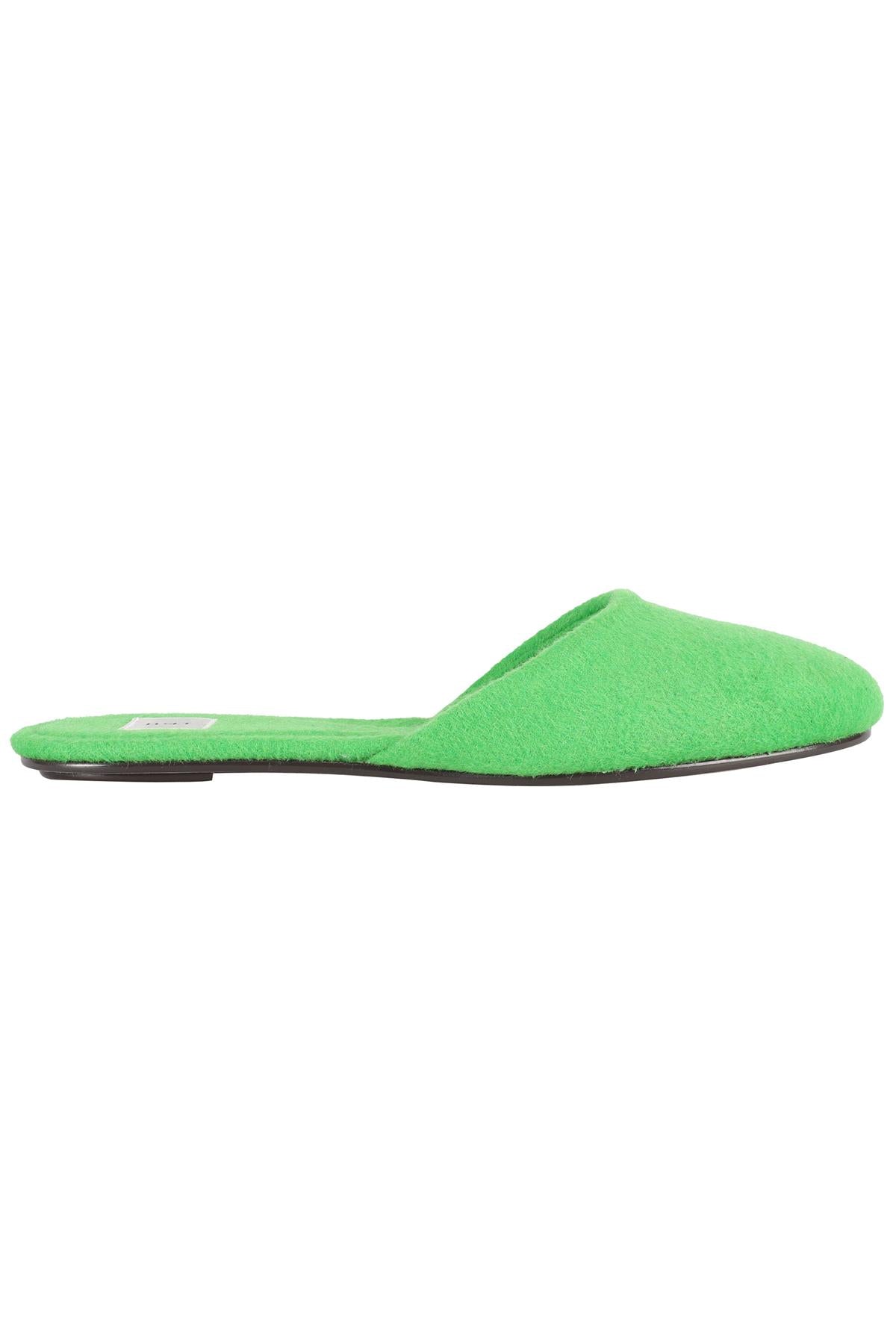 LESET GREEN FELT SLIPPERS EU 38 UK 5 US 8