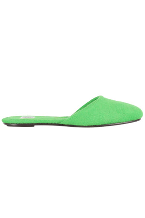 LESET GREEN FELT SLIPPERS EU 38 UK 5 US 8