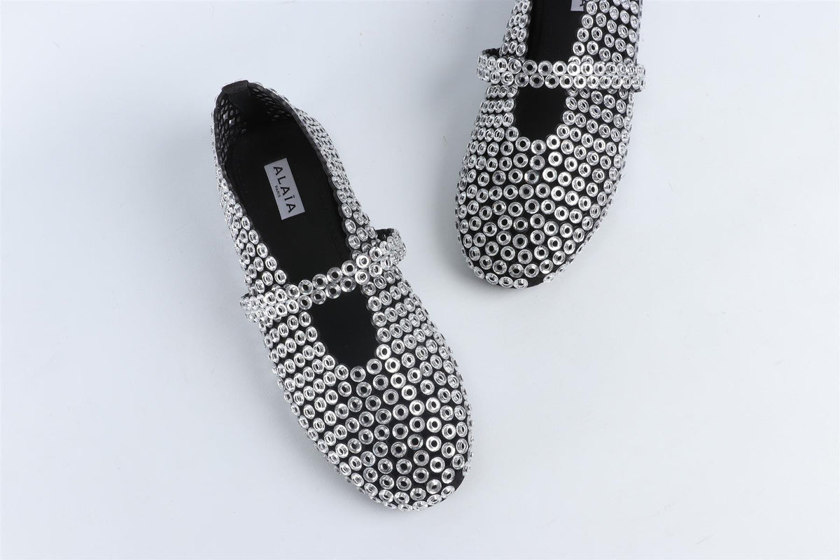 ALAÏA BLACK SUEDE BALLET FLATS EU 38 UK 5 US 8