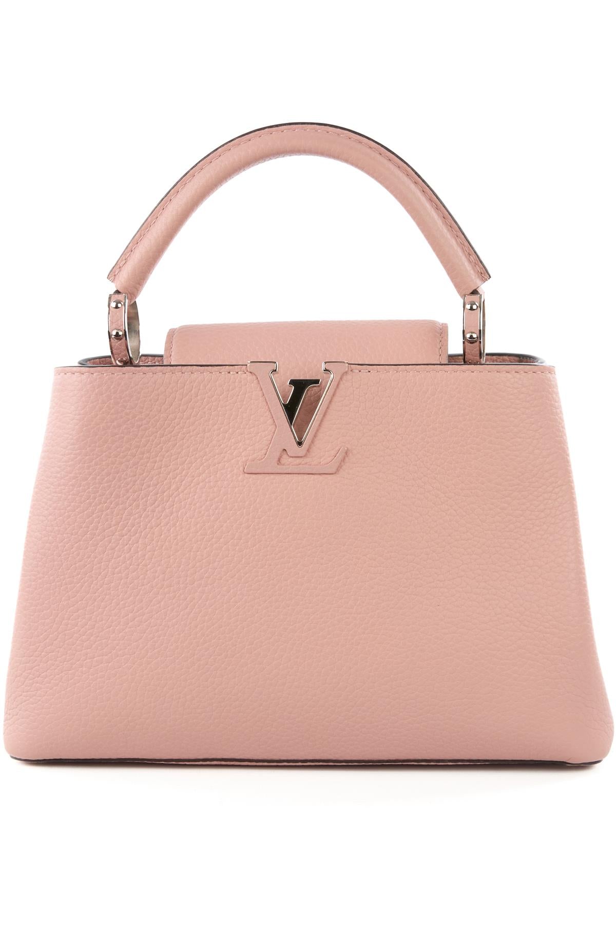 LOUIS VUITTON PINK CAPUCINES BB TAURILLON LEATHER TOTE BAG