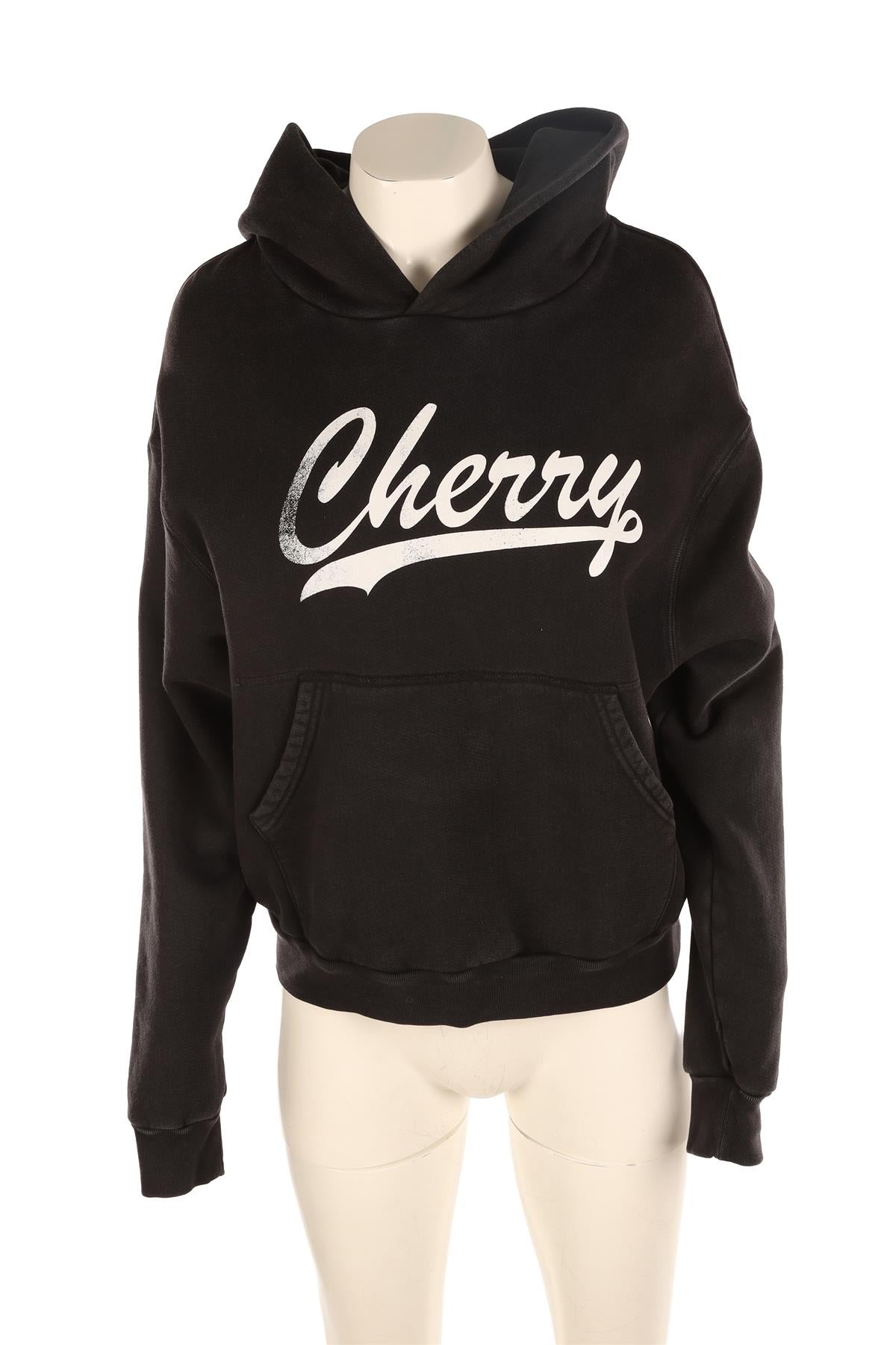 CHERRY LOS ANGELES GREY COTTON HOODIE SMALL