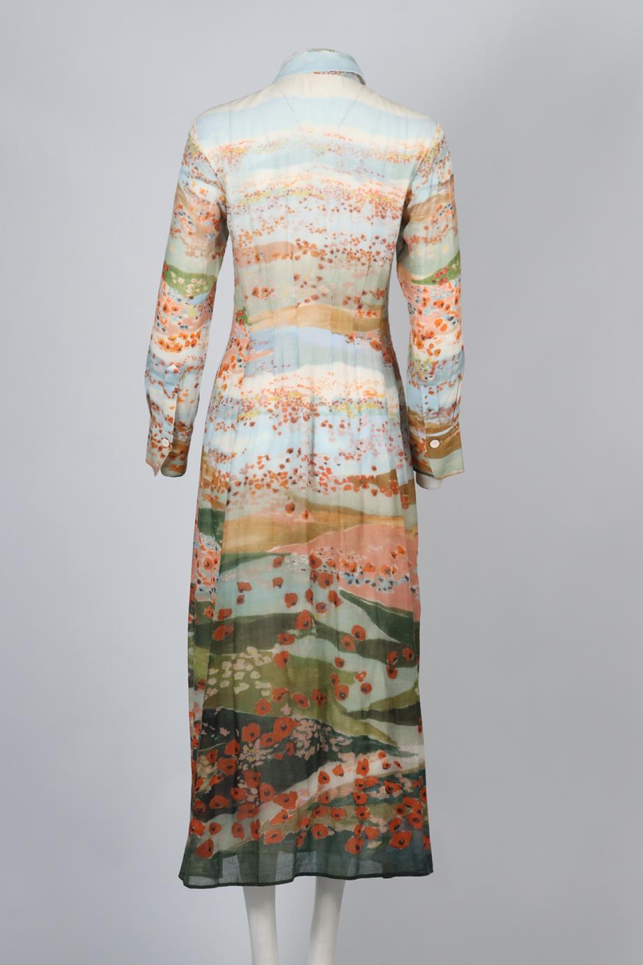 CHLOÉ PRINTED WOOL MAXI DRESS FR 38 UK 10