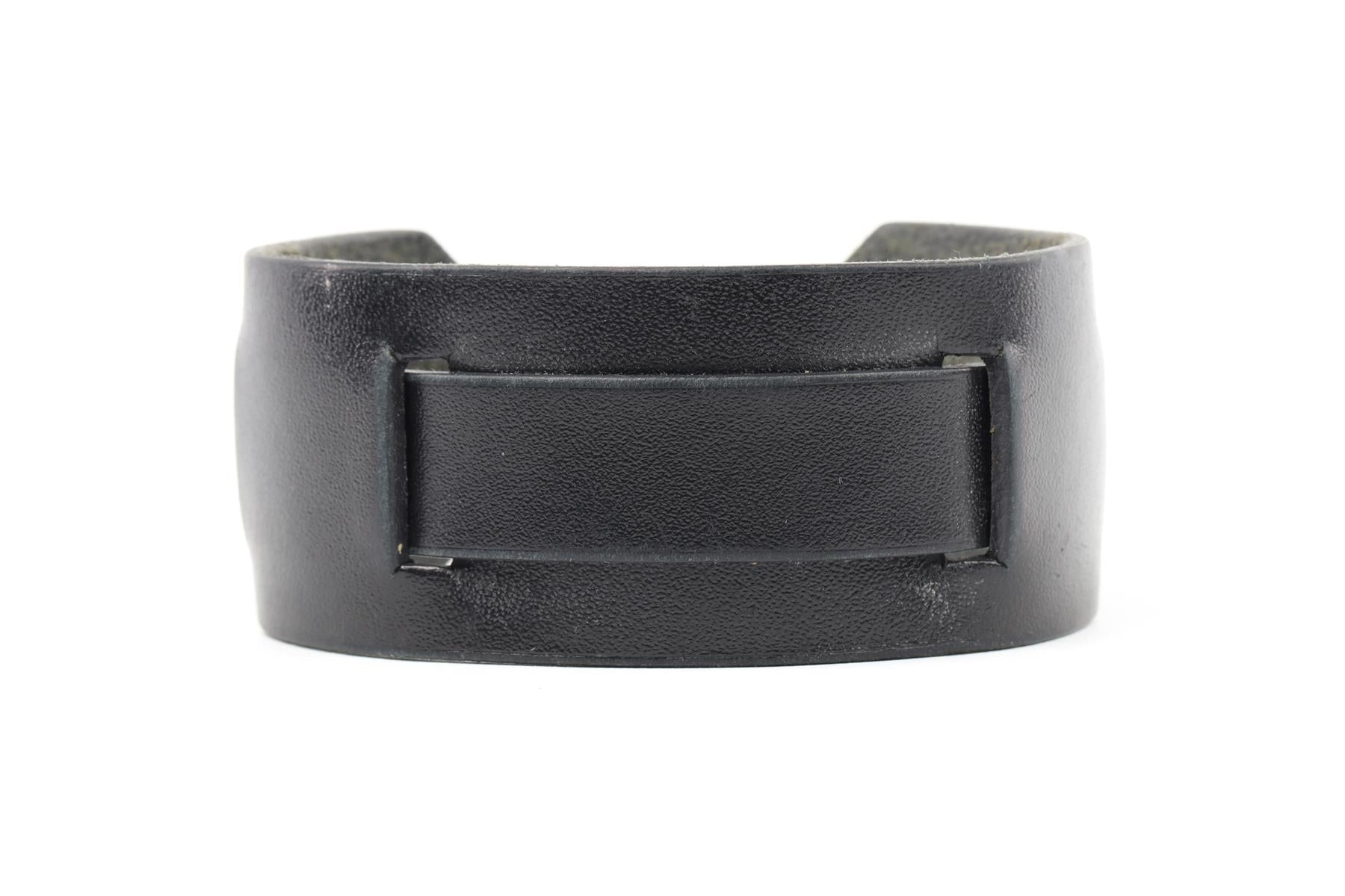 HERMÈS BLACK 2013 LEATHER BRACELET