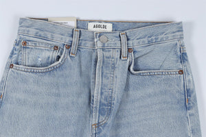 AGOLDE BLUE HIGH RISE STRAIGHT LEG JEANS W24 UK 6