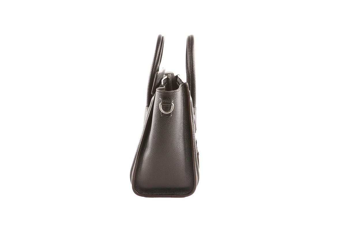 CELINE BLACK LUGGAGE NANO LEATHER TOTE BAG