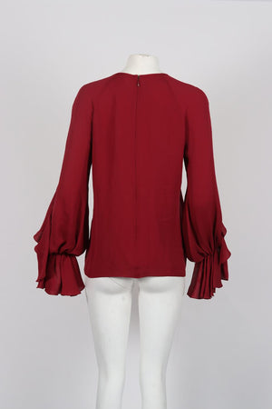 GIAMBATTISTA VALLI CUTOUT SILK TOP MEDIUM