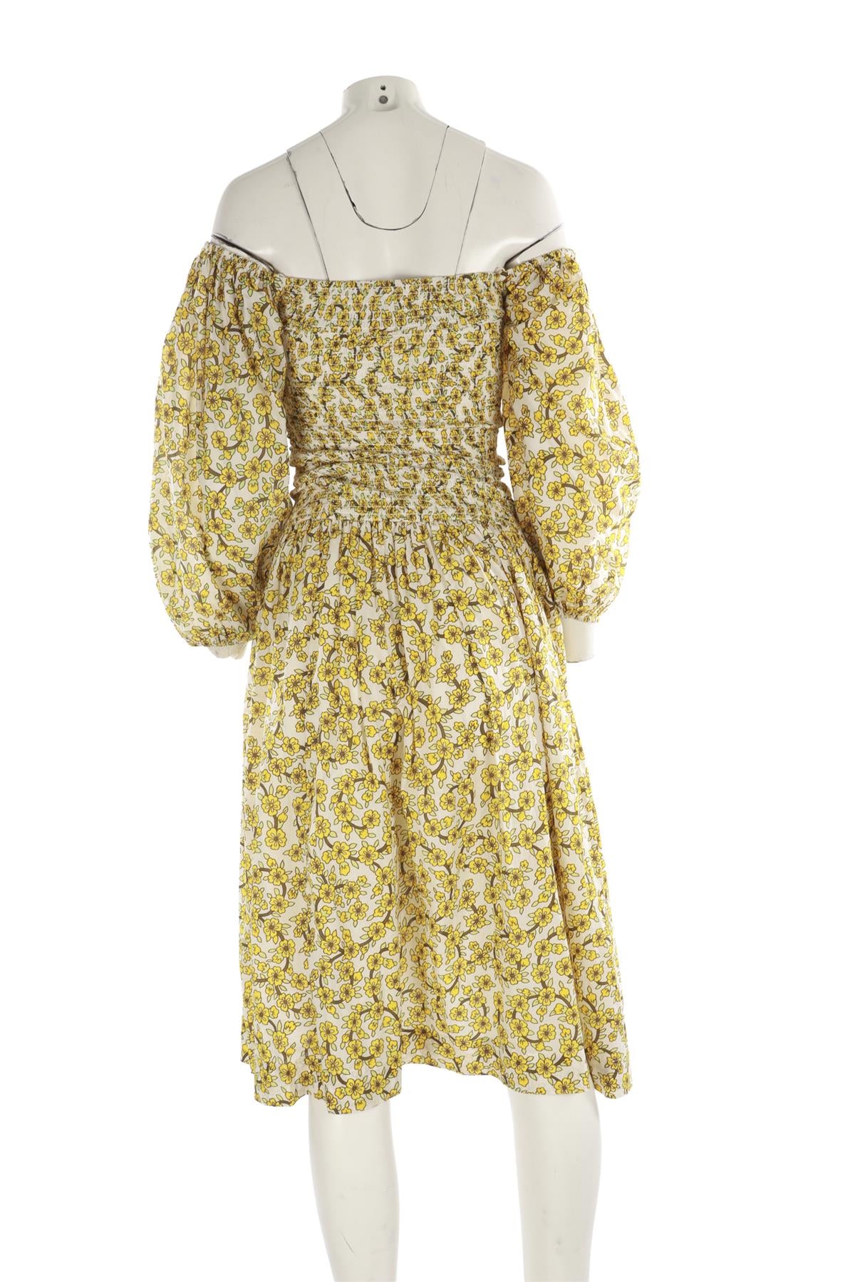 RHODE YELLOW COTTON MAXI DRESS SMALL