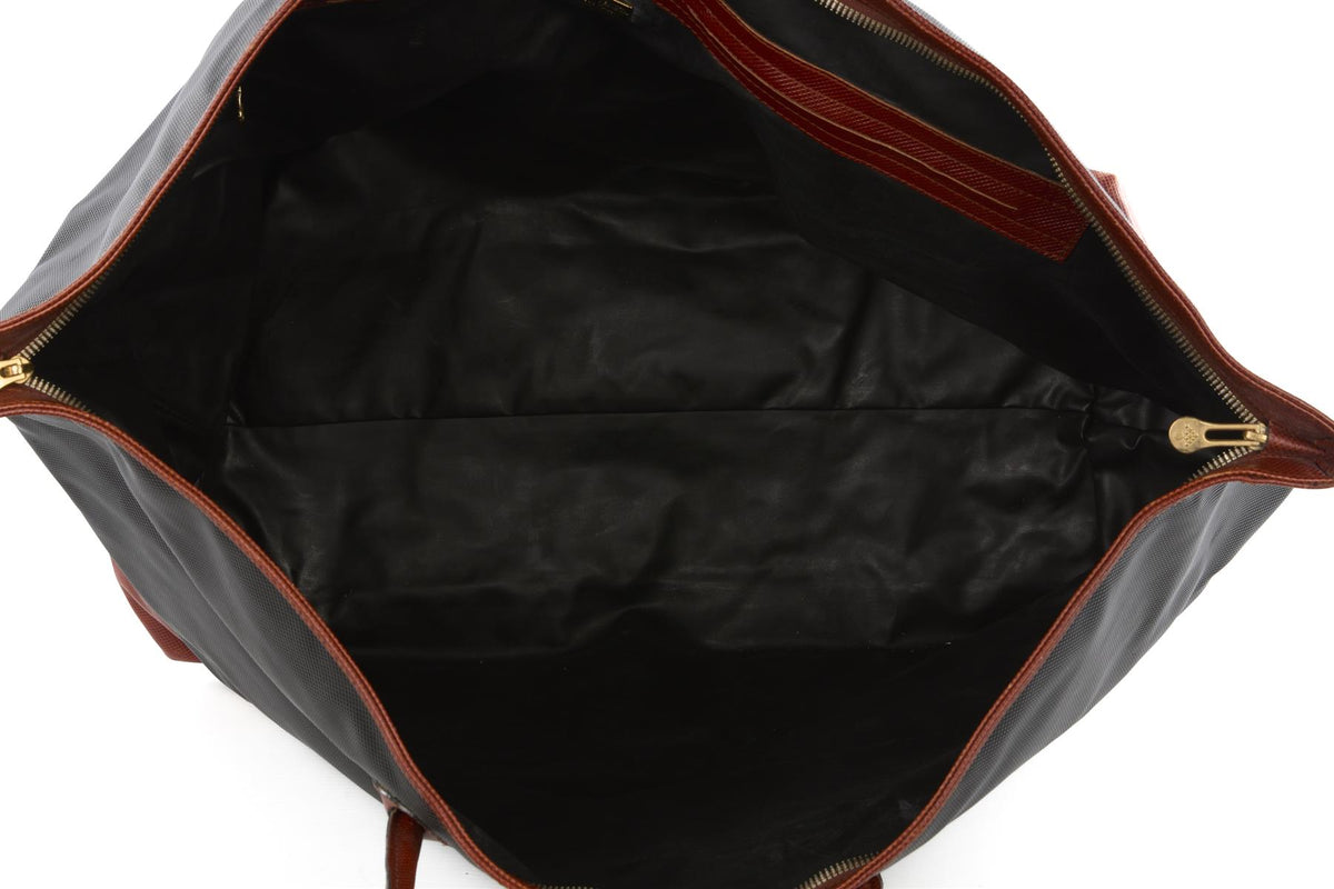 BOTTEGA VENETA BLACK VINTAGE MARCO POLO LEATHER TOTE BAG