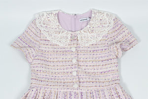 SELF-PORTRAIT LILAC KIDS GIRLS TWEED DRESS 10-12 YEARS