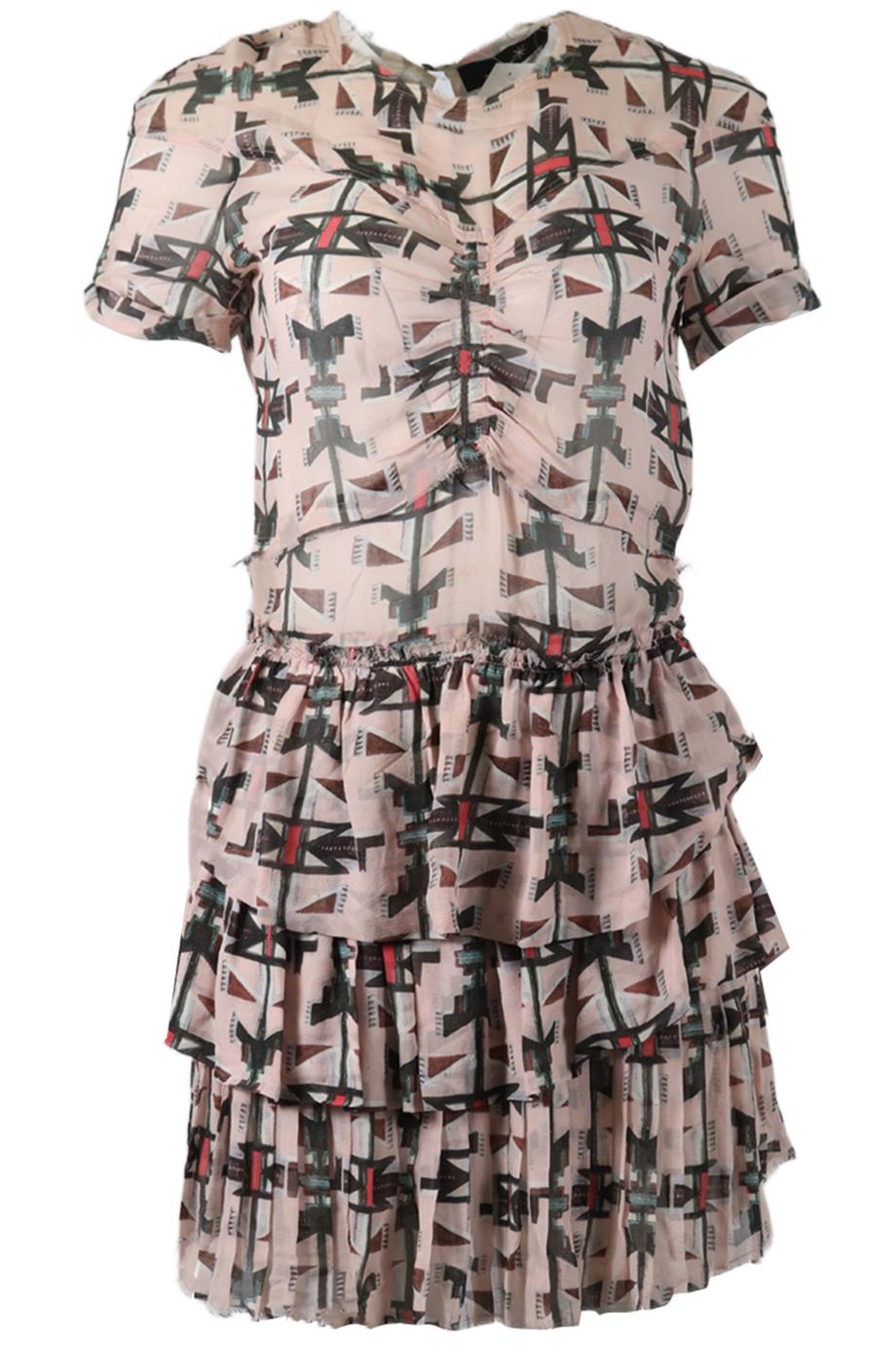 ISABEL MARANT PRINTED SILK MINI DRESS UK 8