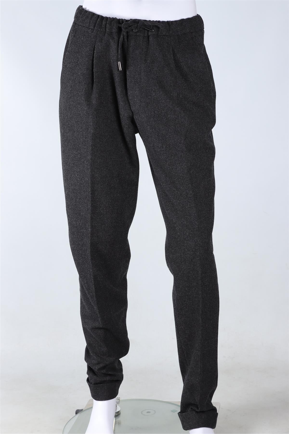 THOM SWEENEY GREY MEN'S WOOL STRAIGHT LEG PANTS IT 52 UK/US 36