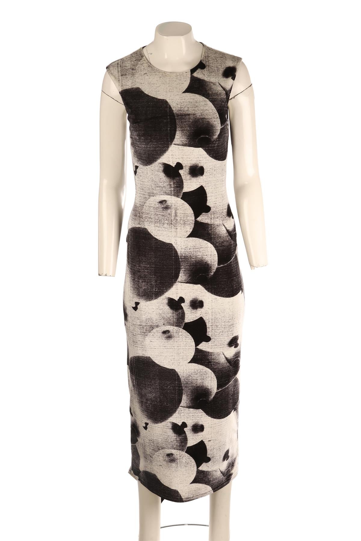 LOEWE GREY VELVET MAXI DRESS FR 36 UK 8