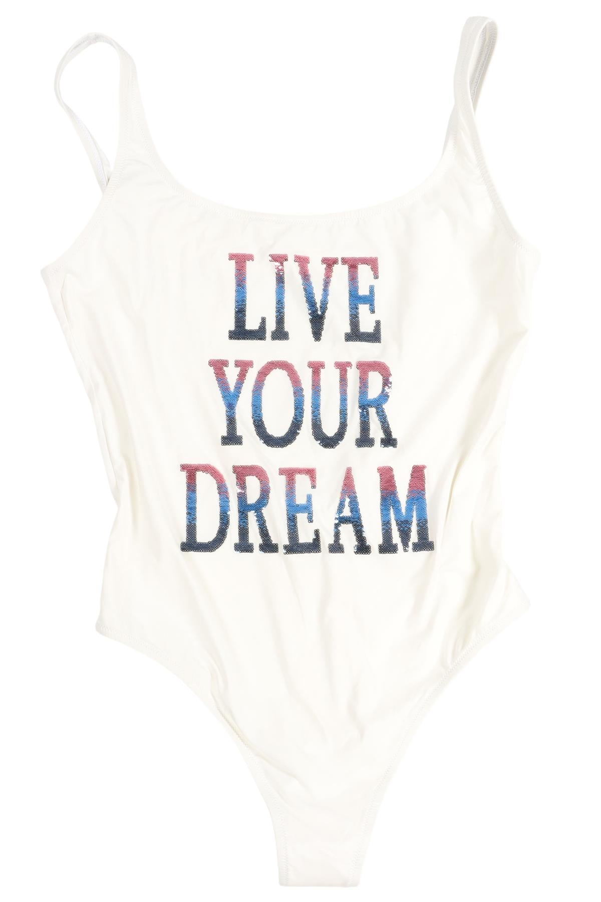 ALBERTA FERRETTI CREAM SWIMSUIT UK 10