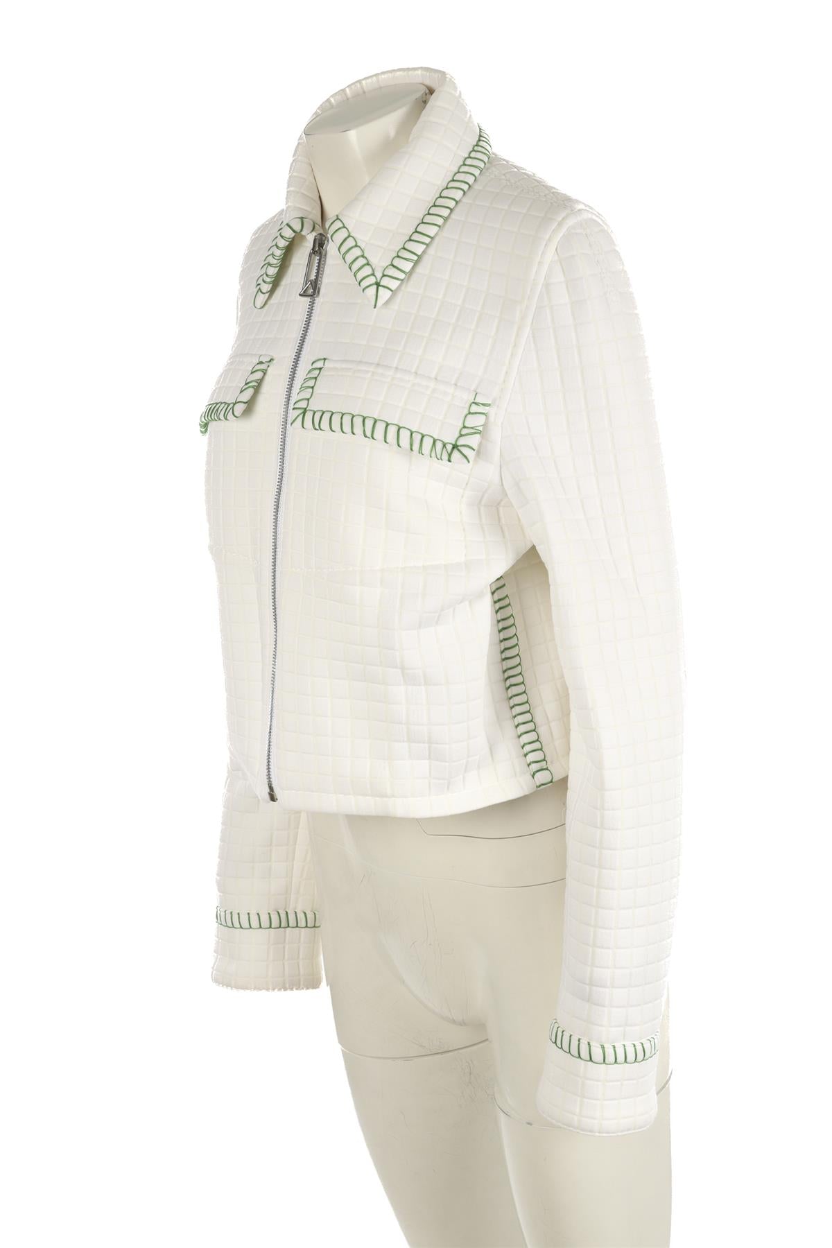 BOTTEGA VENETA WHITE COTTON JACKET IT 42 UK 10