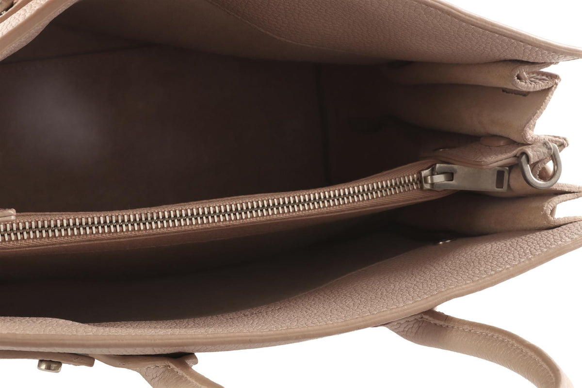SAINT LAURENT PINK SAC DE JOUR BABY LEATHER TOTE BAG