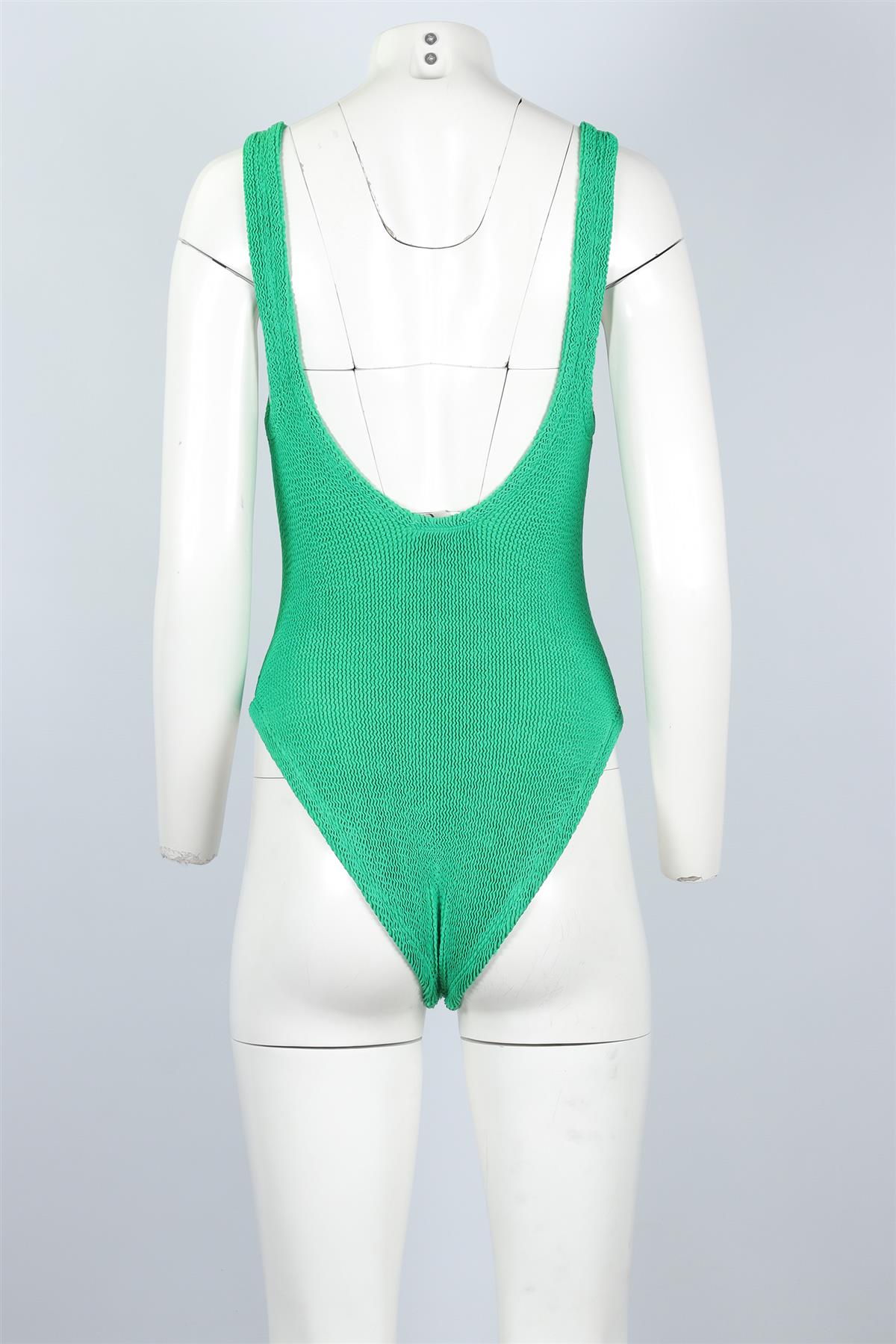 HUNZA G GREEN SWIMSUIT ONE SIZE