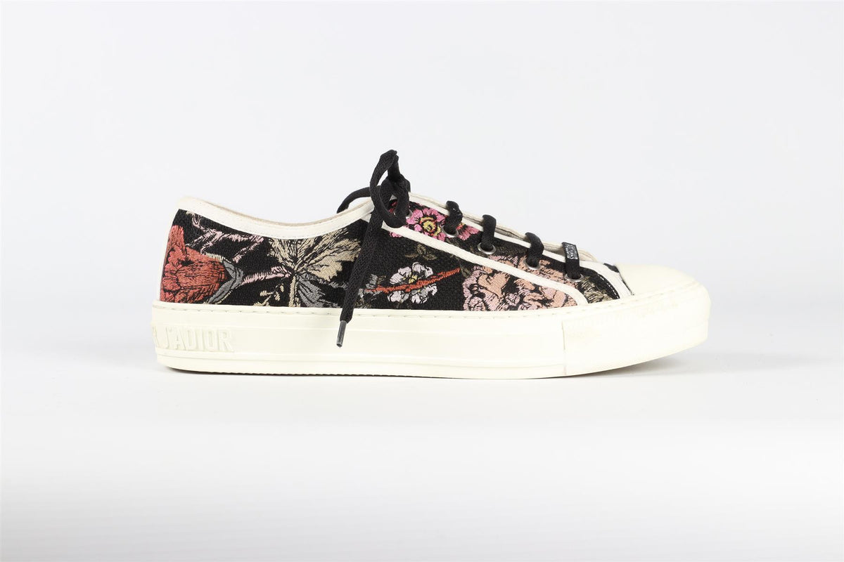 CHRISTIAN DIOR BLACK WALK'N'DIOR CANVAS SNEAKERS