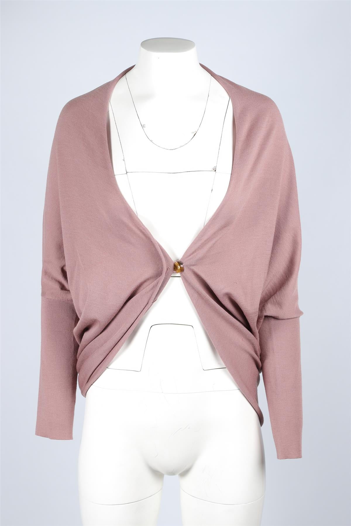 LANVIN PINK WOOL CARDIGAN LARGE