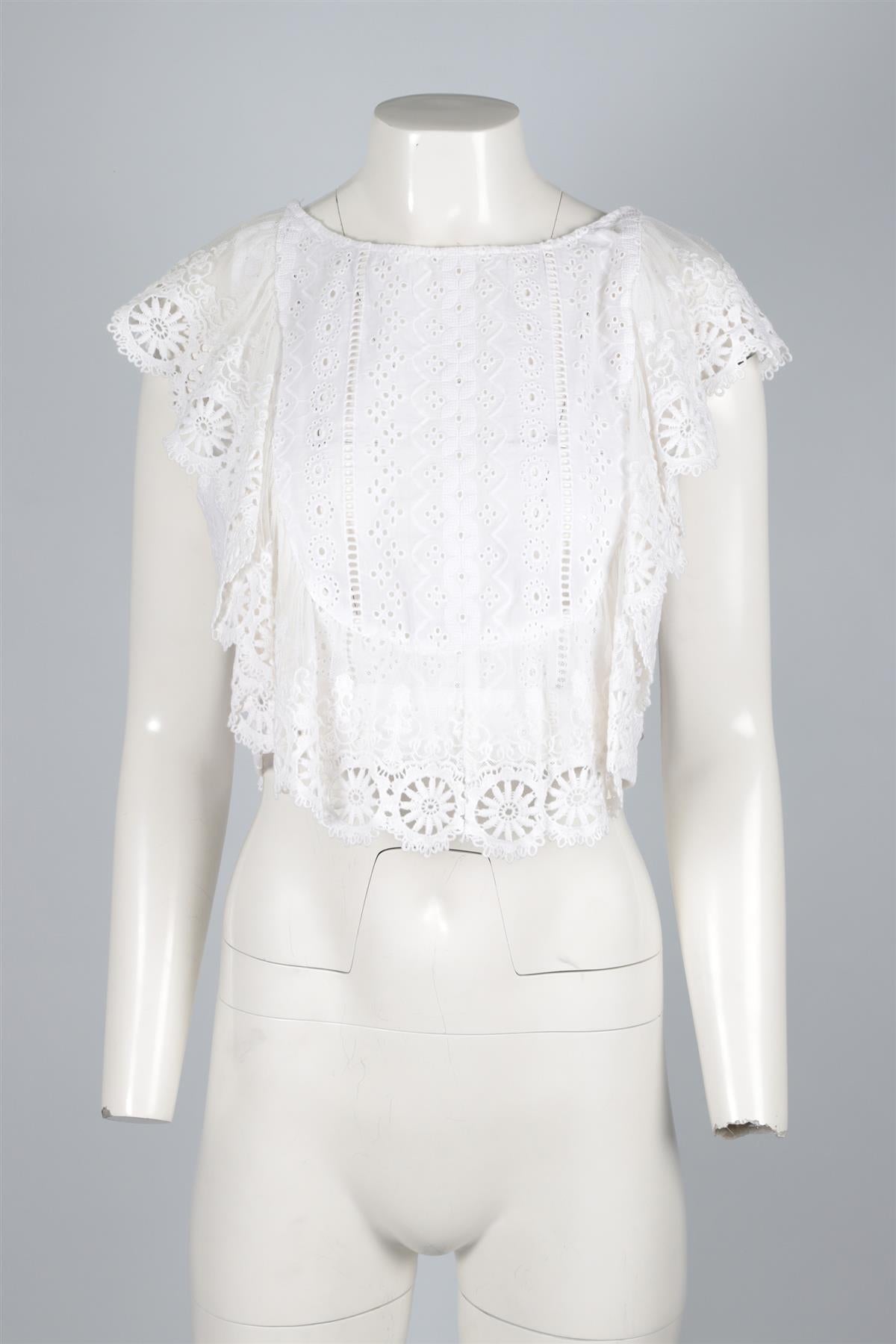 FREE PEOPLE WHITE COTTON TOP MEDIUM