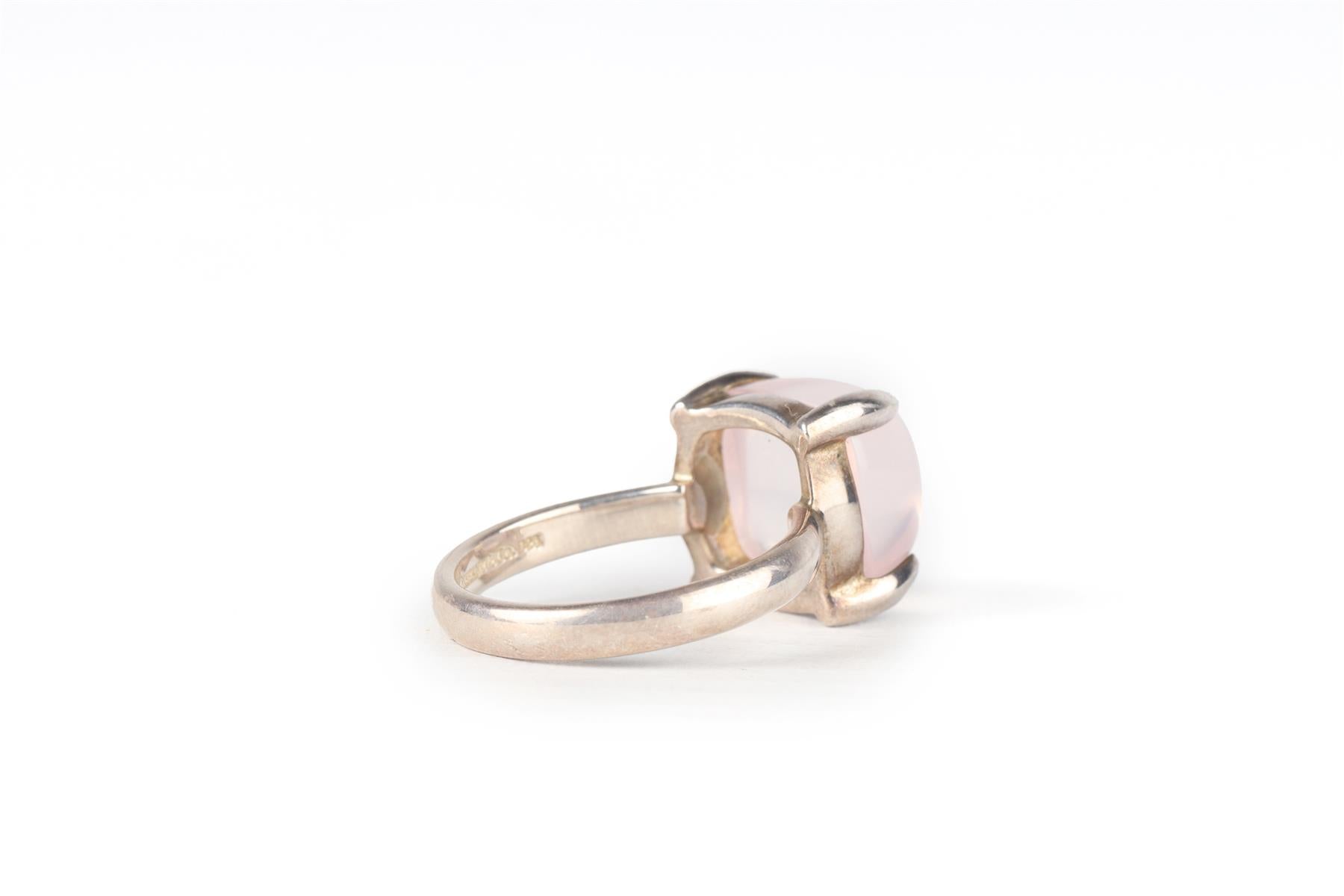TIFFANY & CO + PALOMA PICASSO PINK SUGAR STACKS STERLING SILVER RING UK P