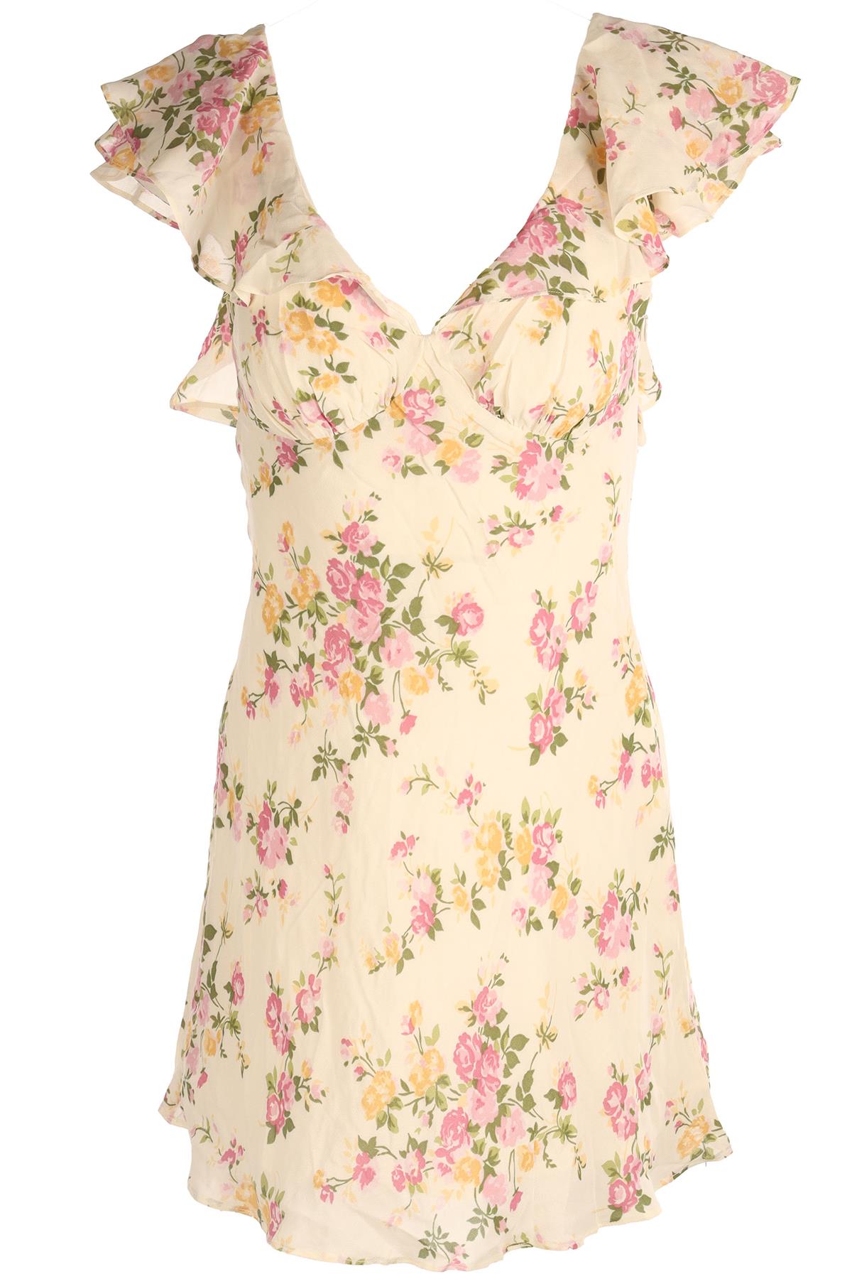 REFORMATION MULTI CREPE MINI DRESS US 2