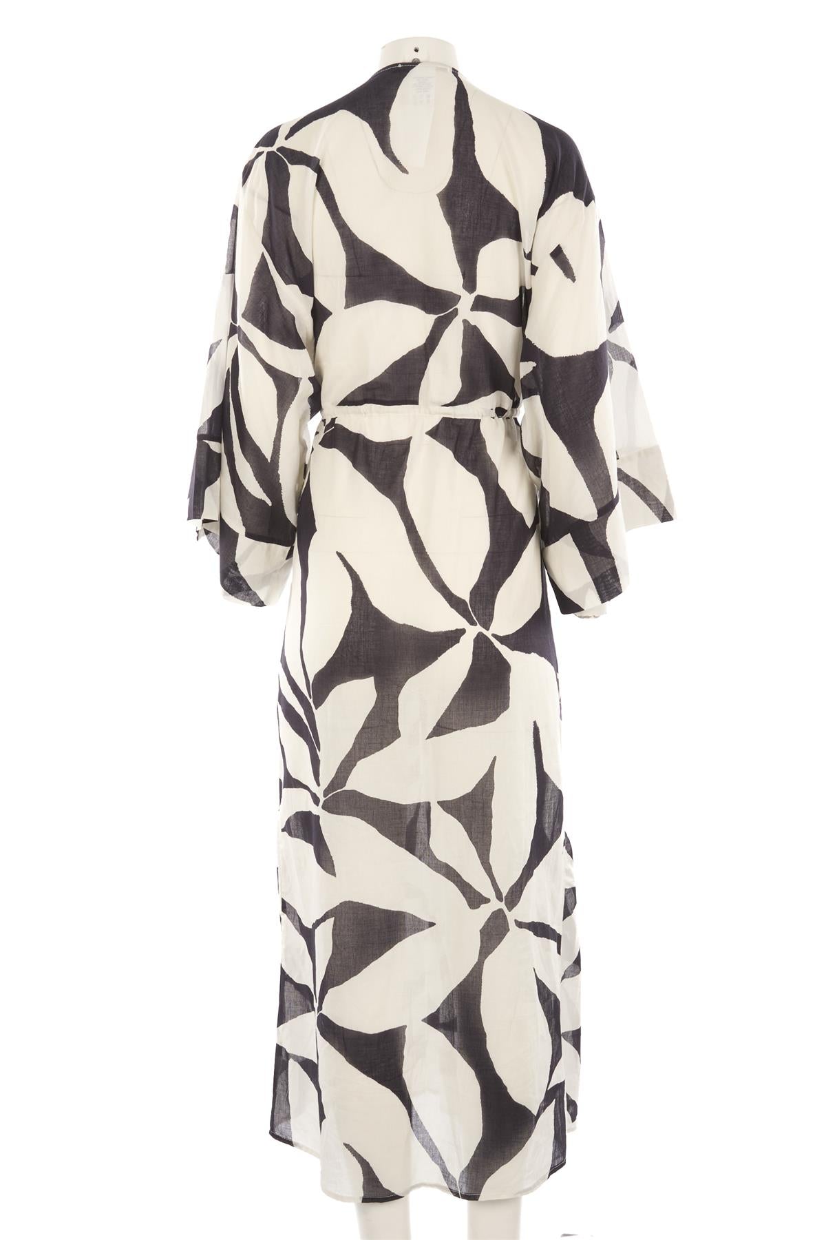 VIX PAULA HERMANNY BLACK COTTON KAFTAN MEDIUM