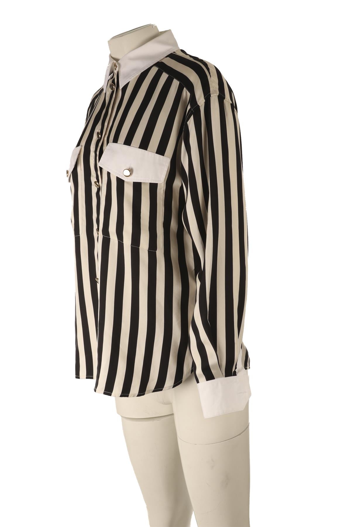 SAINT LAURENT MULTI SILK SHIRT FR 38 UK 10