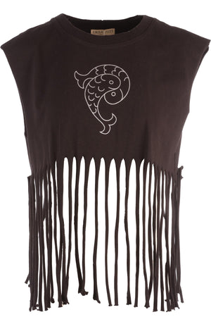 EMILIO PUCCI BLACK COTTON TOP MEDIUM