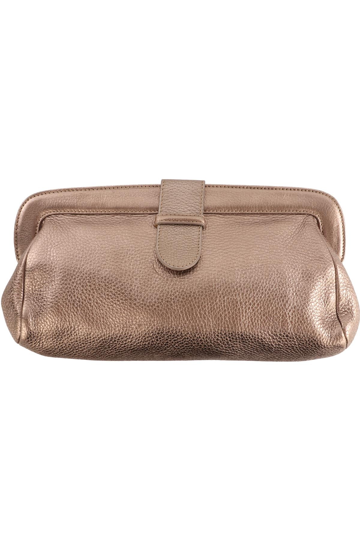 MARNI SILVER LEATHER CLUTCH