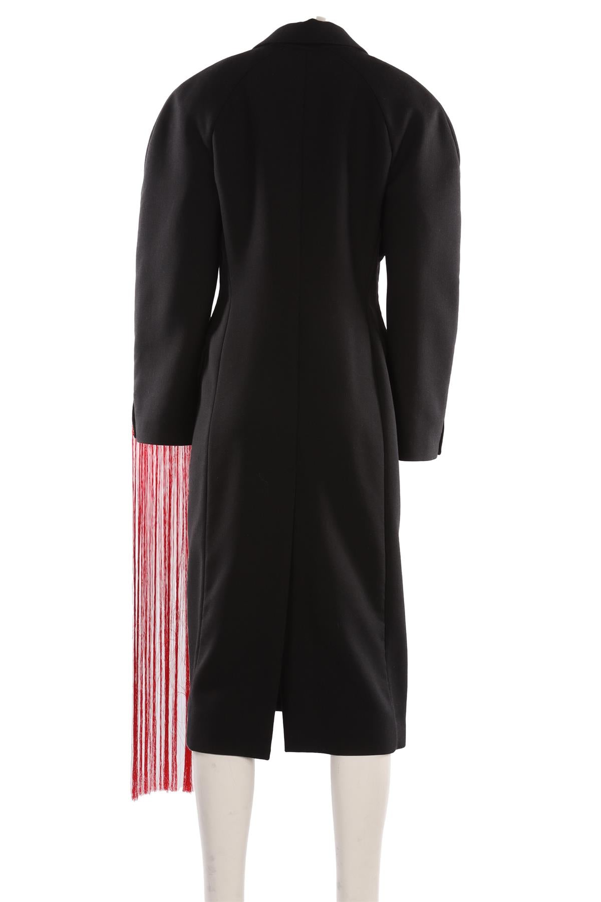 ALEXANDER MCQUEEN BLACK 2024 WOOL COAT IT 46 UK 14