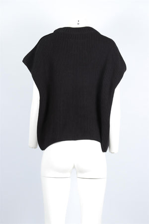 FRANK & EILEEN BLACK COTTON VEST SMALL