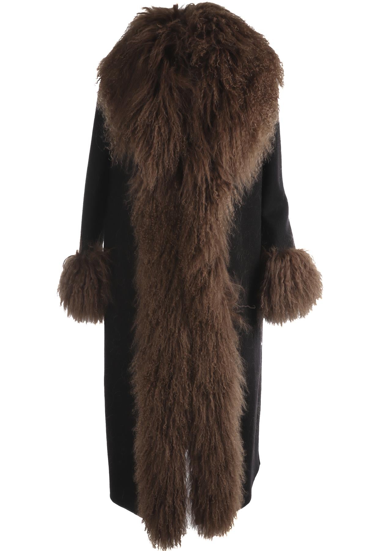 SUSANNA CHOW BLACK WOOL COAT SMALL