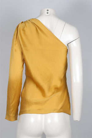 CUSHNIE ET OCHS YELLOW SILK TOP US 2 UK 6