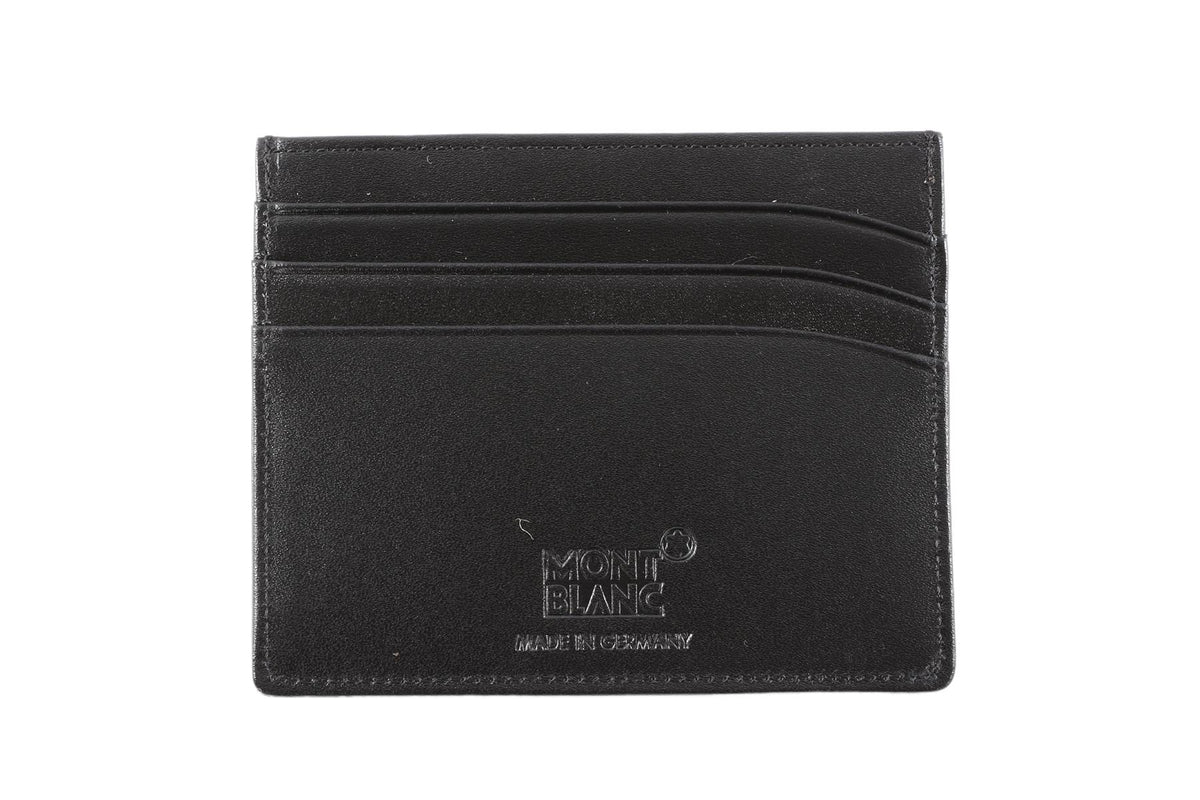 MONT BLANC BLACK LEATHER CARD HOLDER